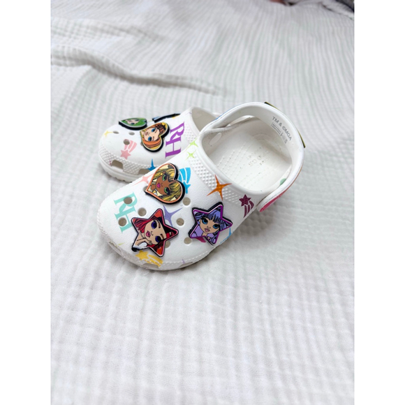 Girls Crocs Rainbow High Sandals Size 9 (Toddler Girl) White Multicolor - Picture 9 of 9